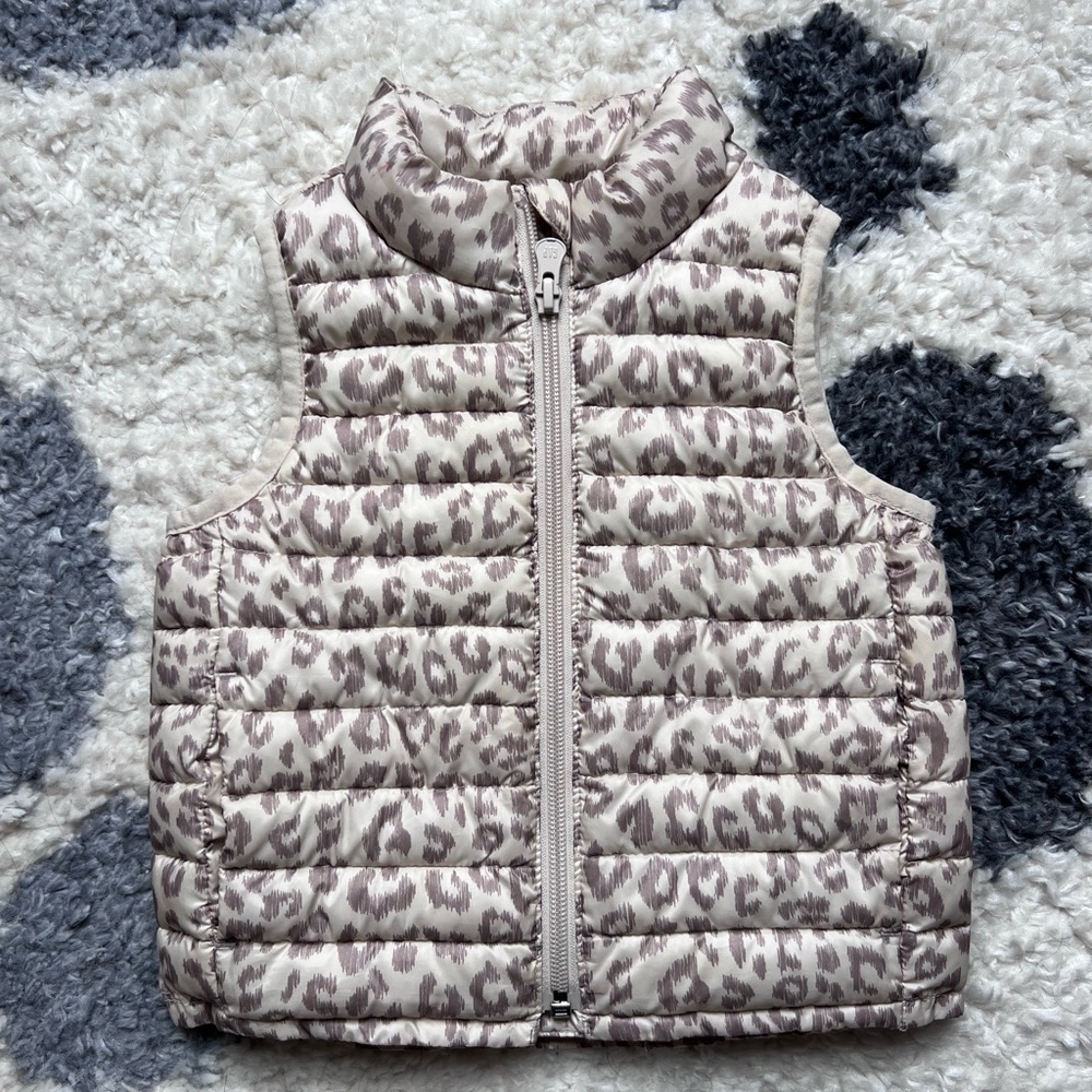 Leopard Print GAP Puffer Vest